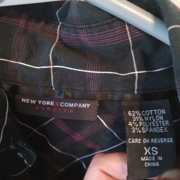 New York & Co -Plaid dress shirt- Size S - OBO - Picture 5 of 5